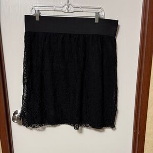 Luv Me More Elegant Black Lace Skirt Size 3X